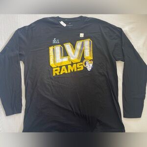 NWT 2XL Fanatics Super Bowl LVI Rams Long Sleeve Tee